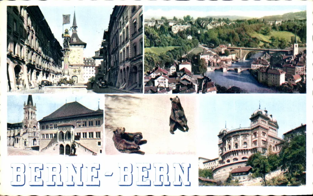 Bern-Bern — widok panoramiczny i zabytki — wydawca Lindacolor, n° 8972 - Awers
