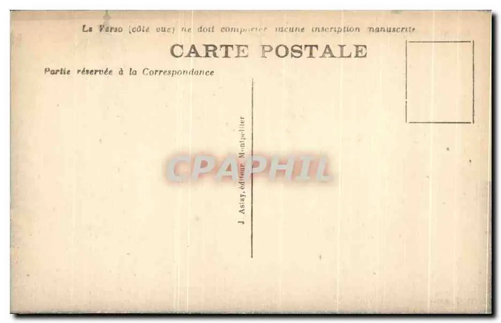 Montpellier — Place de La Comédie — J. Asiat, Verlag Montpellier, n° 145 - Rückseite