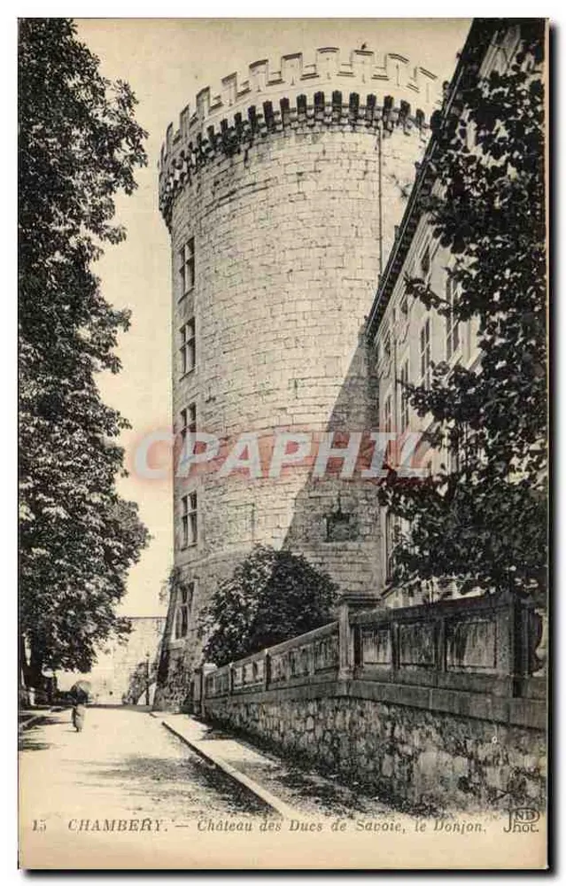 Chambéry — Schloss der Herzöge von Savoyen, der Bergfried — Jhoc - Vorderseite