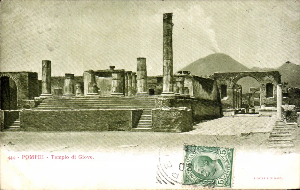 Pompei - Templo de Júpiter — Richter & Co. Napoli, n° 444 - Frente