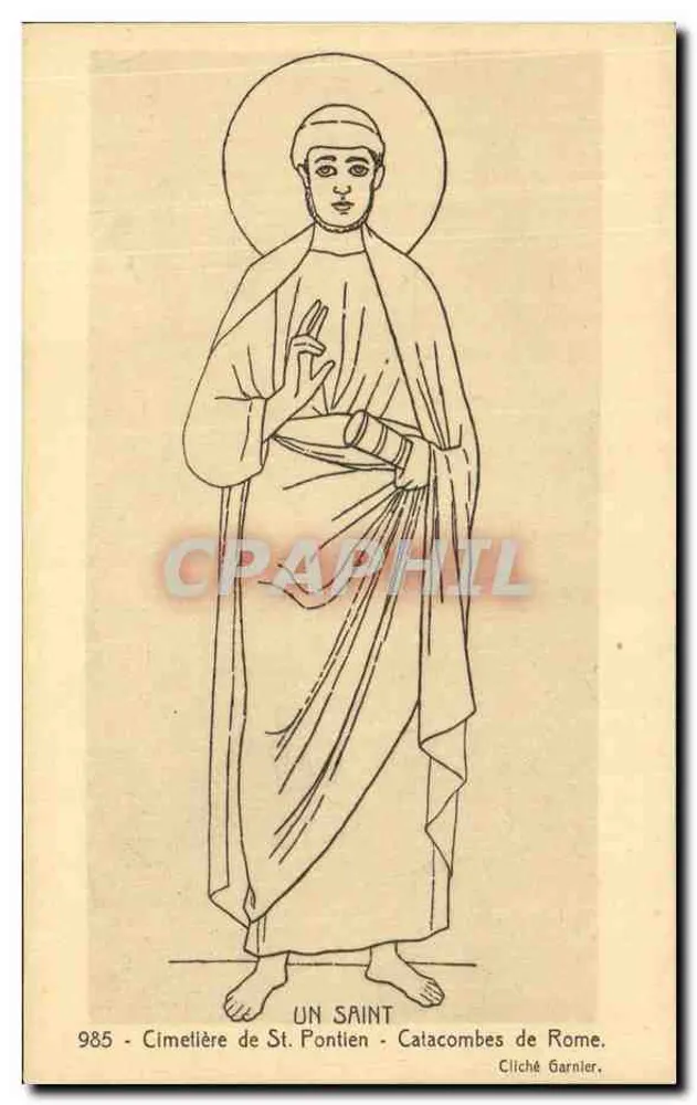 Saint Pontien — Katakomben von Rom — Cliché Garnier, n° 985 - Vorderseite