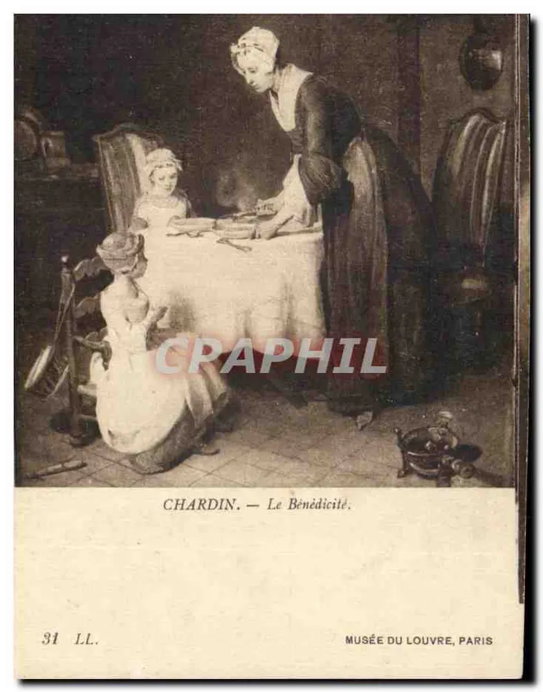 Chardin — O Benedito — Museu do Louvre, Paris - Frente