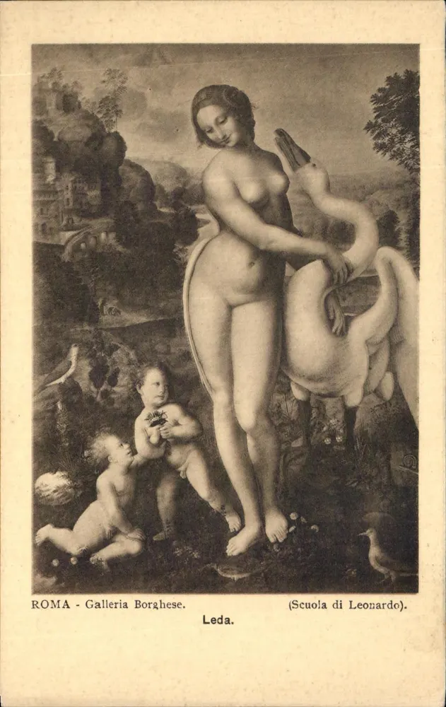 Leda — Schule von Leonardo — Galleria Borghese, Rom - Vorderseite