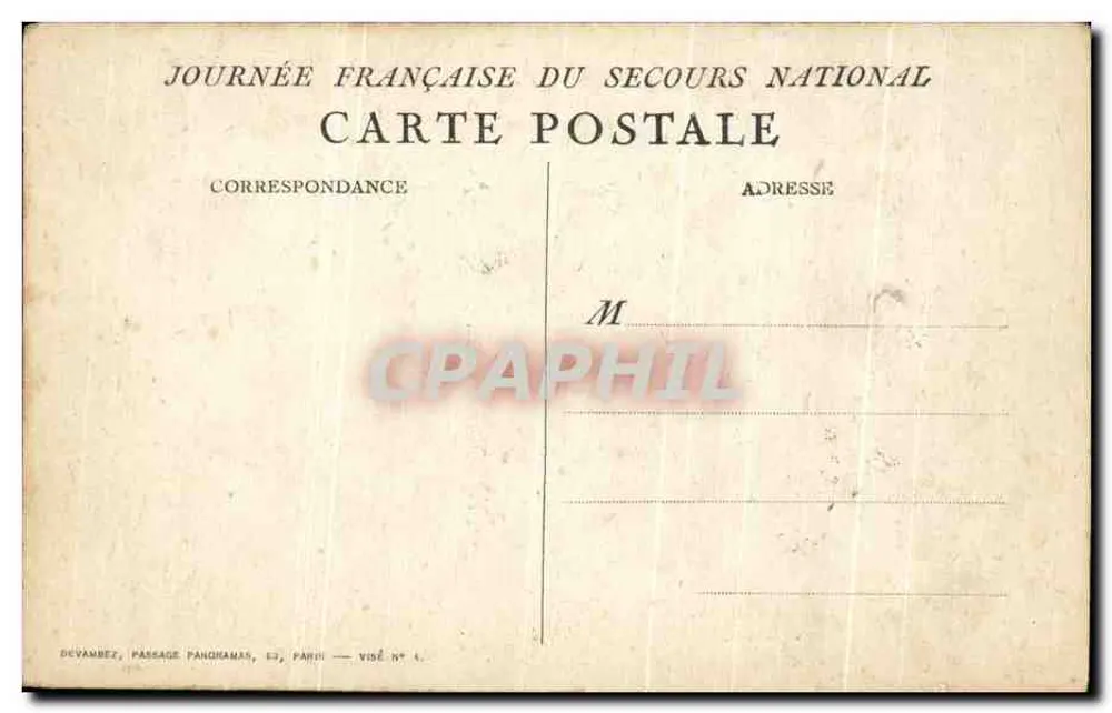 Le lion et la poule — scène de combat avec un ours et un serpent — éditeur Surand, 1915 - Verso