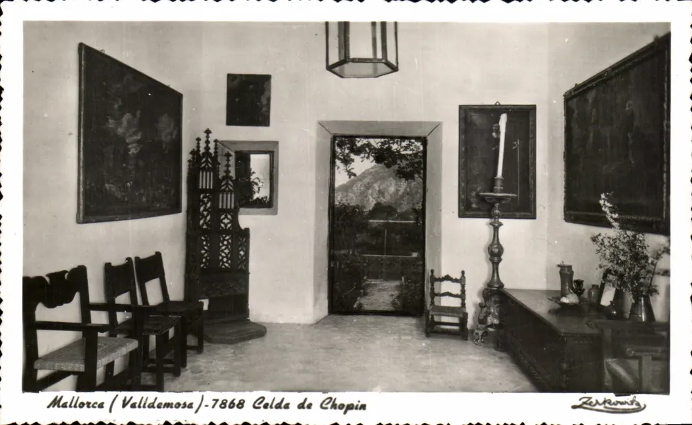 Interior de uma cela de Chopin em Mallorca (Valldemosa) — editor Zarrouk, n° 7868 - Frente