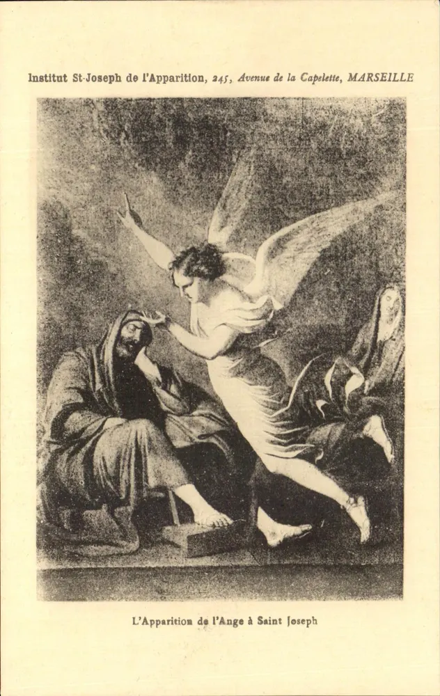 Die Erscheinung des Engels vor dem heiligen Joseph — Institut St-Joseph de l'Apparition, 245, Avenue de la Capelette, MARSEILLE - Vorderseite