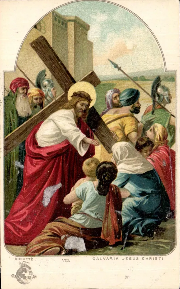 Calvaria Jesus Christi — scène de la Passion — éditeur GLOBUS, n° VIII - Frente