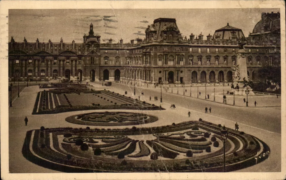 Place du Carrousel — jardin orné et hôtel de ville — Les Éditions d'Art Vion, Paris - Vorderseite