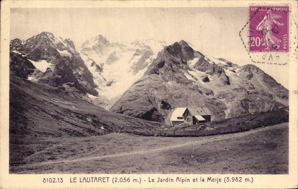 Le Lautaret (2.056 m.) - Le Jardin Alpin und la Meije (3.982 m.) — A. Hourlier, Grenoble - Vorderseite