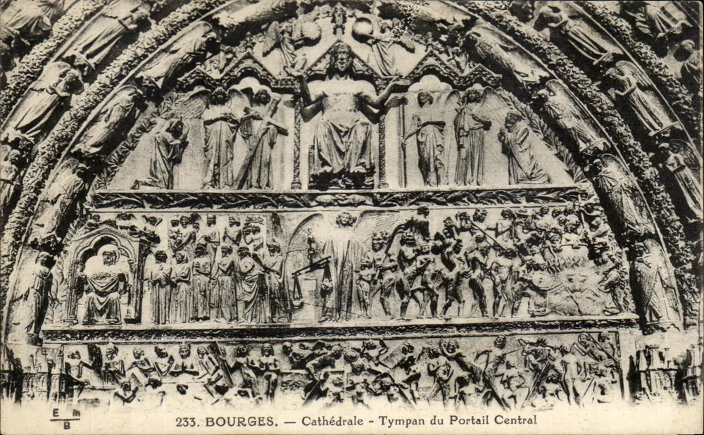 Bourges — Catedral — Tímpano Do Portal Central — E. Maquaire, n°233 - Frente
