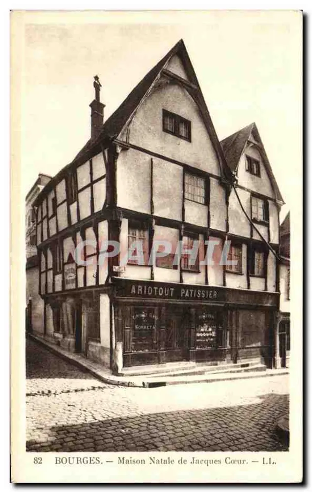 Bourges — Geburtsort von Jacques Cœur — L.L. — Ariotout Bäckerei - Vorderseite