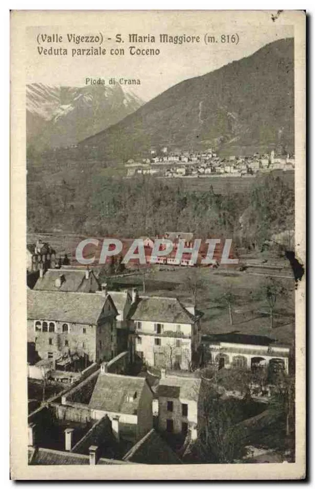 Valle Vigezzo - S. Maria Maggiore (m. 816) — vue partielle avec Toceno, éditeur Piòda di Crana - Vorderseite