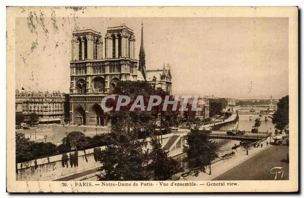 Paris — Notre-Dame de Paris — Vue d'ensemble — éditeur A. Leconte, n°70 - Frente