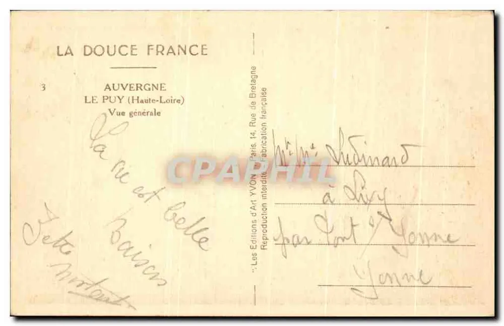 Le Puy-Saint-Étienne — Vista geral — Les Éditions d'Art YVON - Verso