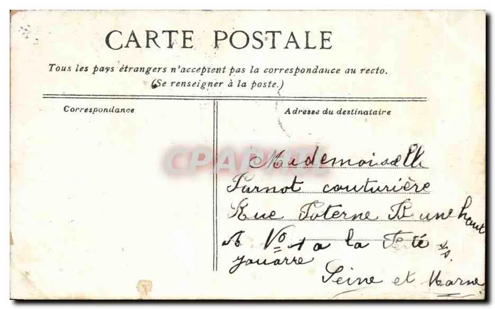 Cannes - A Croisette — vista da promenade cercada de palmeiras e árvores — editor anônimo, n°2 - Verso