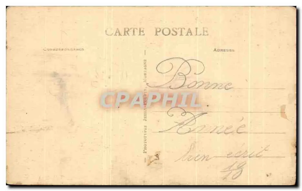 La ROCHE-sur-YON (Vendée) — Vue générale sur la Place d'Armes — éditeur imprimeur non visible, n° de série 471 - Rückseite