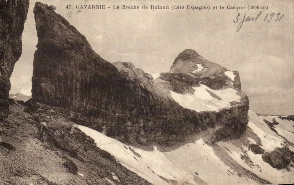 Gavarnie - La Brèche de Roland (Seite Spanien) und der Casque (3006 m) — Serie 47, herausgegeben von Gavarnie - Vorderseite