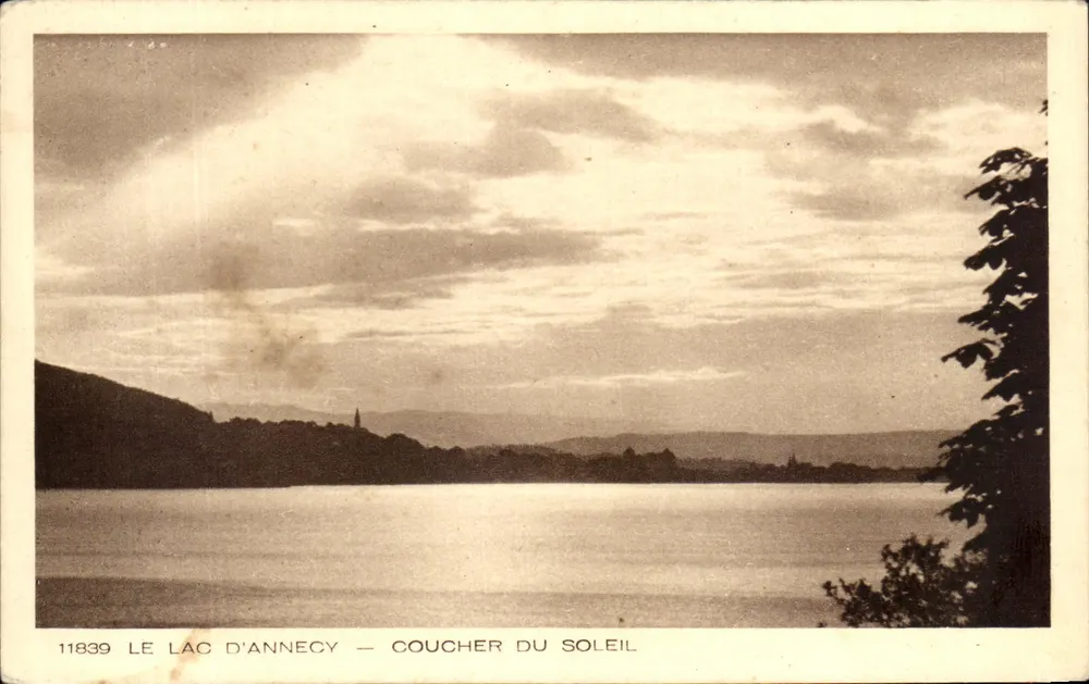 O Lago de Annecy — Pôr do Sol — Coleção Les Deux Saviac - Frente
