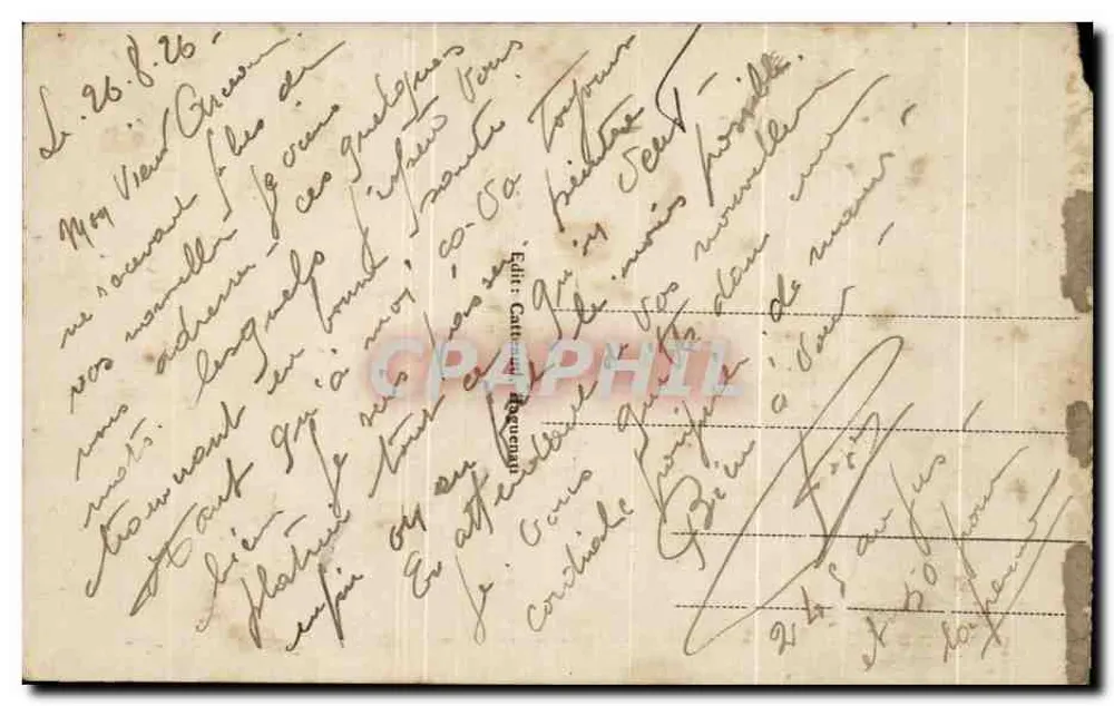 Camp d'Oberhoffen — Kantine und Essensraum der Unteroffiziere — Verleger C. G. Béguin - Rückseite