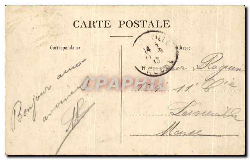 Mailly-le-Château — Vista geral de Mailly-le-Bas — editor desconhecido - Verso