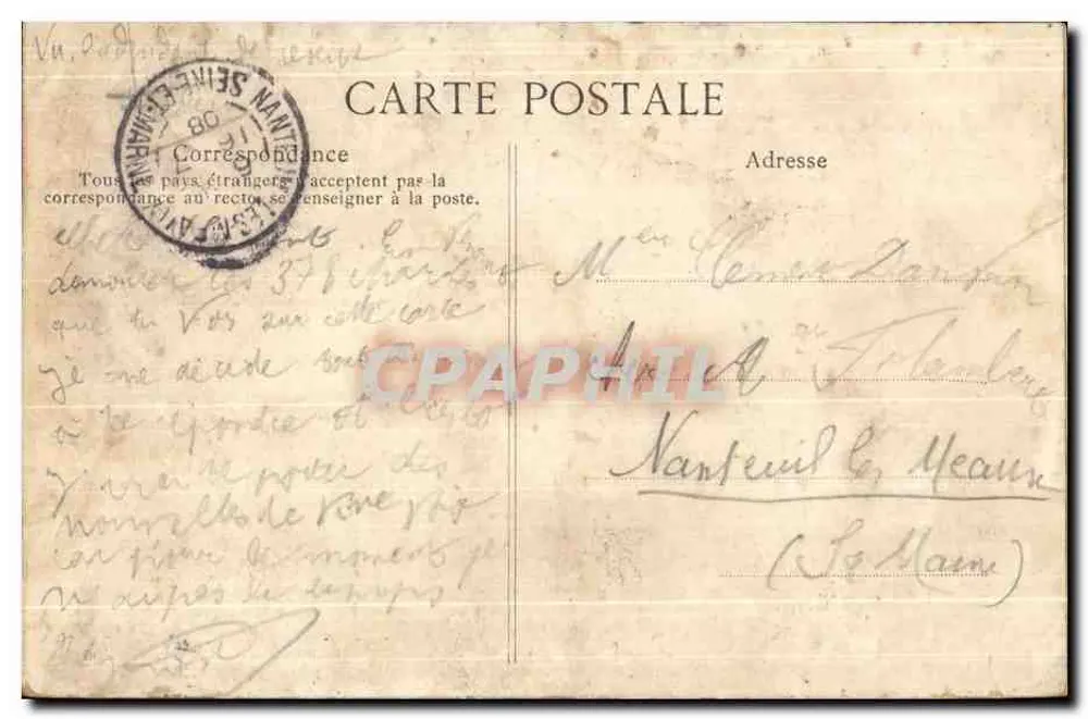 Le Tréport — Escalier des Falaises — éditeur L.F.A. n° 54 bis - Rückseite