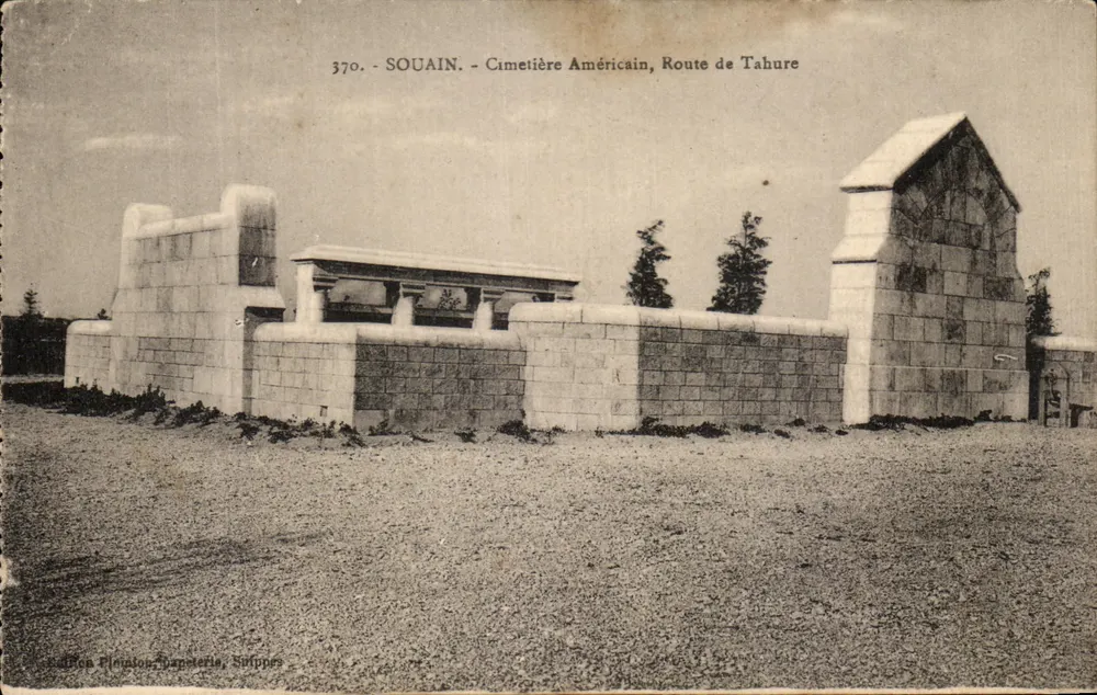 SOUAIN - Amerikanischer Friedhof, Route de Tahure — Edition Fleutour Papeterie, N° 370 - Vorderseite