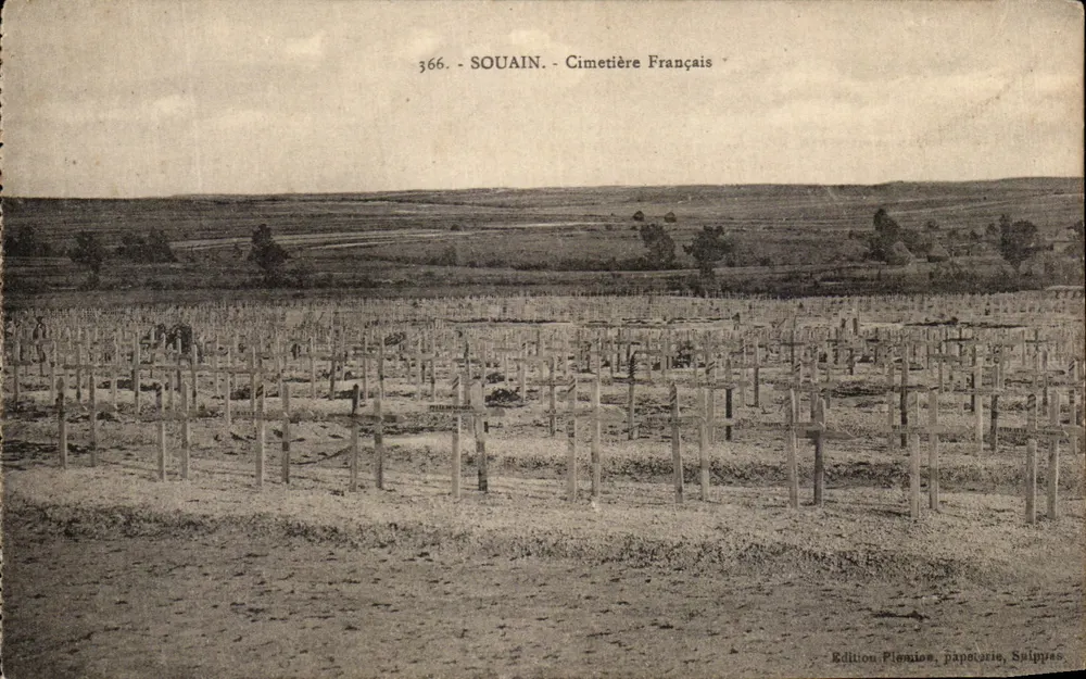 SOUAIN - Französischer Friedhof — Edition Pliamion, Papeterie, Saipures - Vorderseite