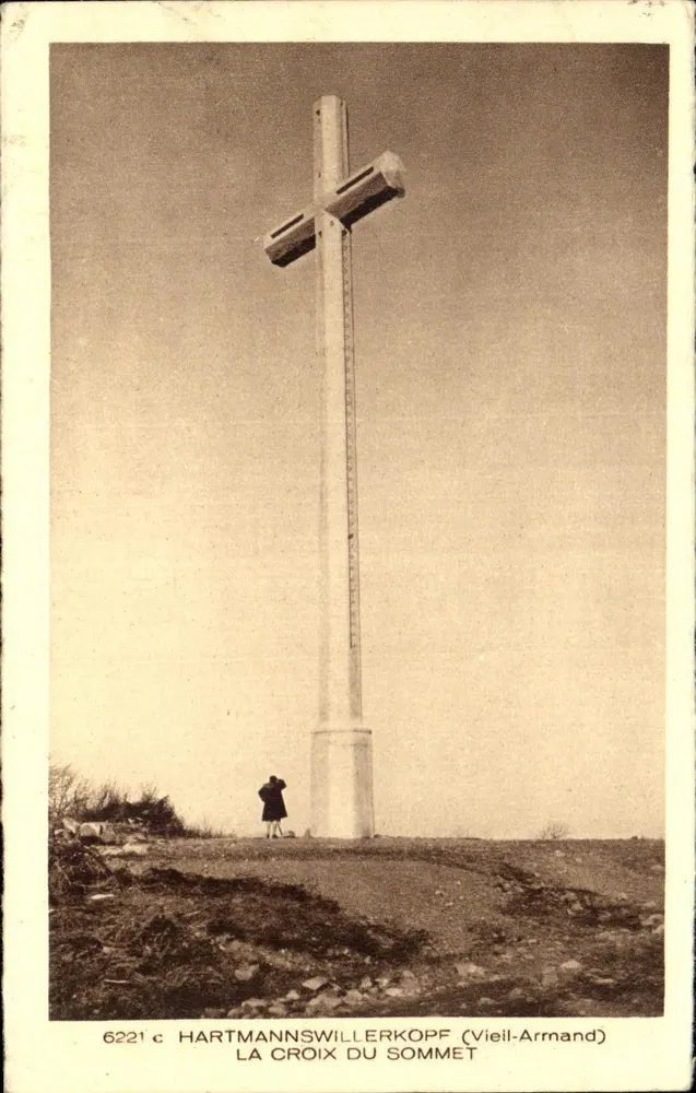 La Croix du Sommet — Croix monumentale au sommet du Hartmannswillerkopf (Vieil-Armand) — éditeur BEAUN & Cie, Nîmes - Frente