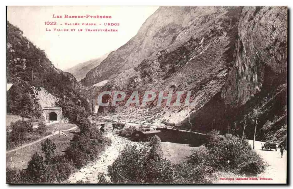 La Vallée d'Aspe und der Transpyrénéen — Les Basses-Pyrénées — Parcographie Lagrange, Toulouse - Vorderseite