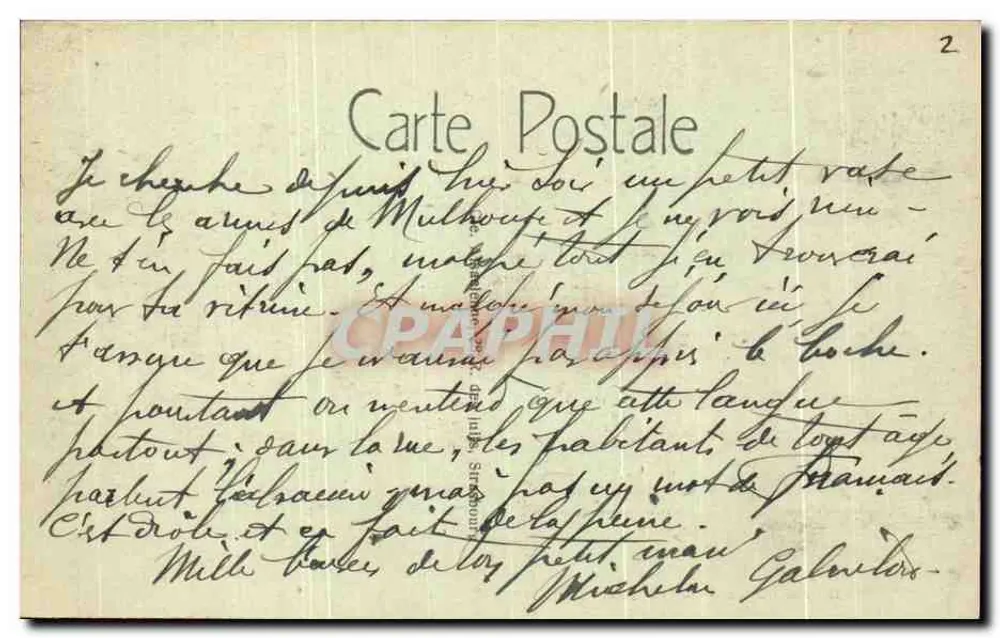 Mulhouse — A Torre Salvator — CAP. - Verso