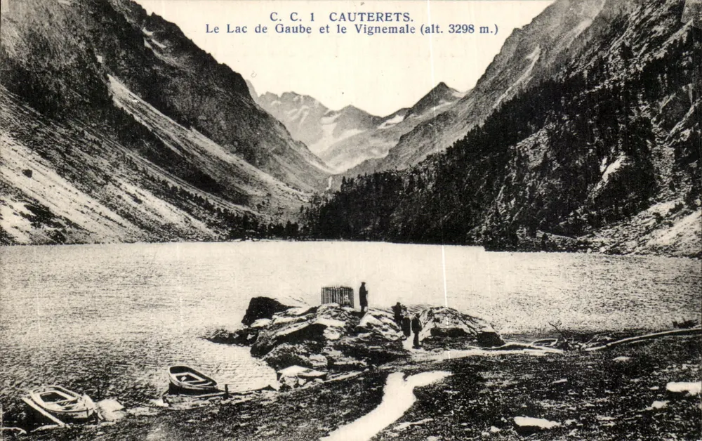 See Gaube und der Vignemale (Höhe 3298 m.) — Cauterets — Carrache, Verlag - Pau - Vorderseite