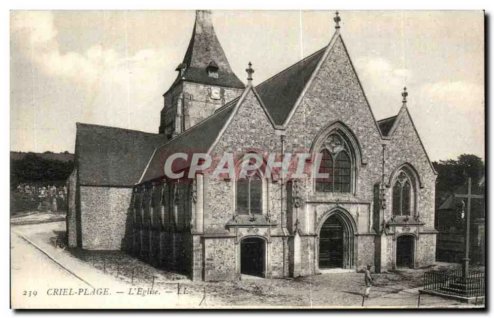 Criel-Plage — A Igreja — LL - Frente