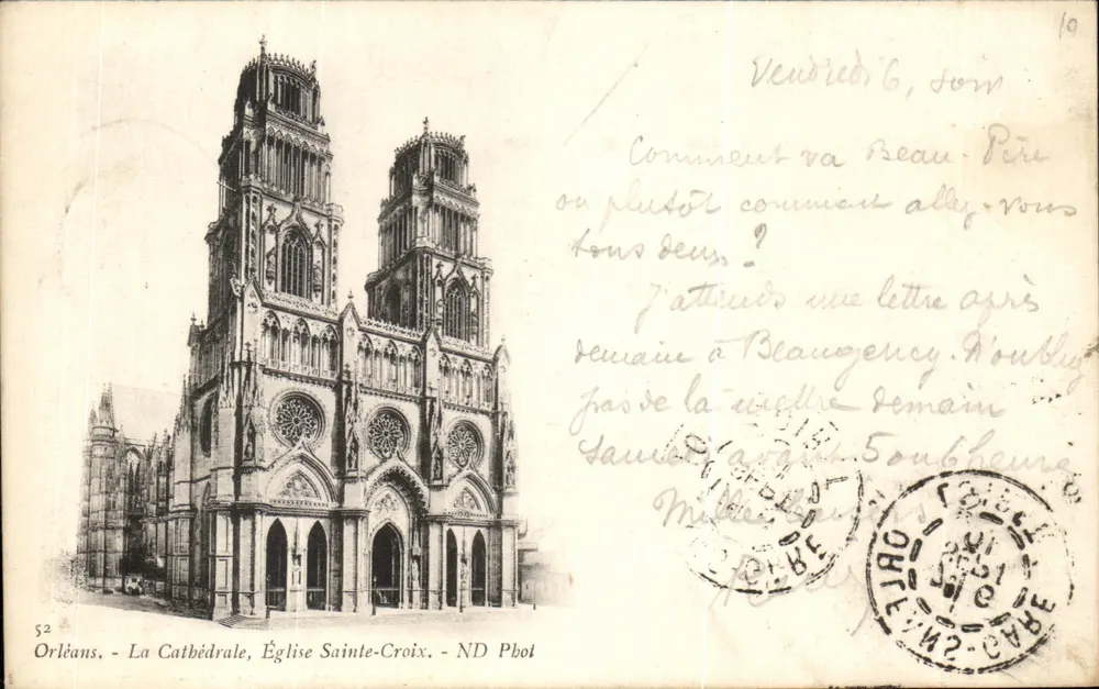 Orléans - Die Kathedrale, Kirche Sainte-Croix - ND Pbol - Vorderseite