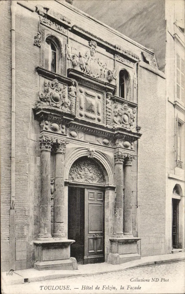 Toulouse — Hotel de Felzin, die Fassade — Collections ND Phot, Nr. 102 - Vorderseite