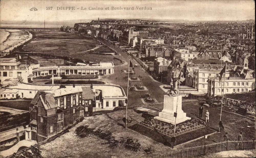 Dieppe - Das Casino und der Boulevard Verdun — Antike Ansichtskarte Nr. 287, veröffentlicht von Arts Photographiques - Vorderseite