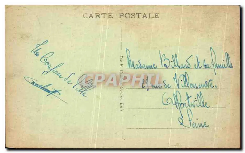 LILLE - A Porta de Paris — Vista geral — E.C. - Verso