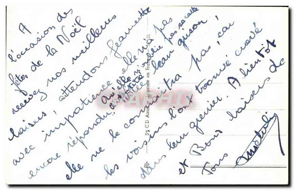 Criança Jesus na manjedoura — anjos e crianças — texto 'Voyeux Noël' - Verso