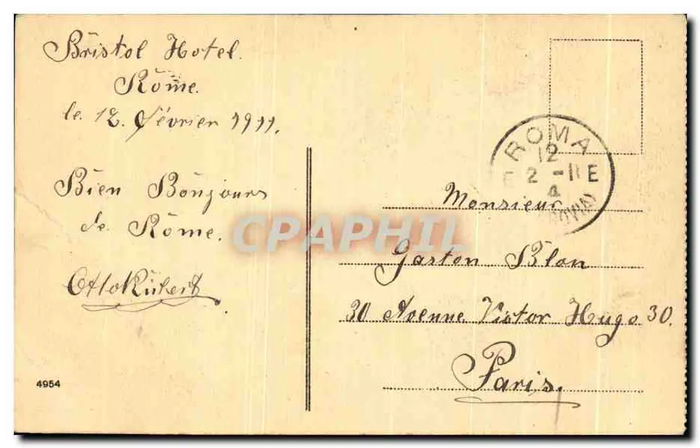 Pape Pie X — assis sur un trône orné — éditeur S.S. PIO X. - Verso