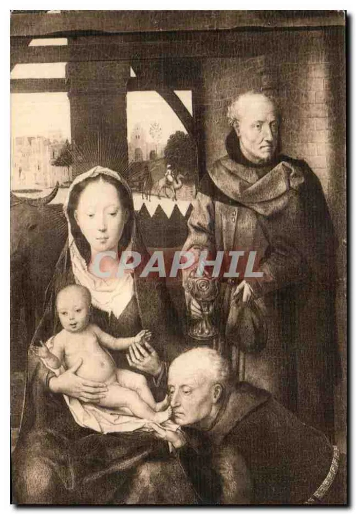 Die Ehrung der Weisen — Detail des Triptychons — H. Memling, Brügge, Krankenhaus Saint-Jean - Vorderseite