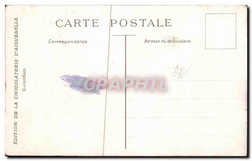 Porte de Rotterdam — Verleger Édition de la Chocolaterie d'Aiguebelle - Rückseite