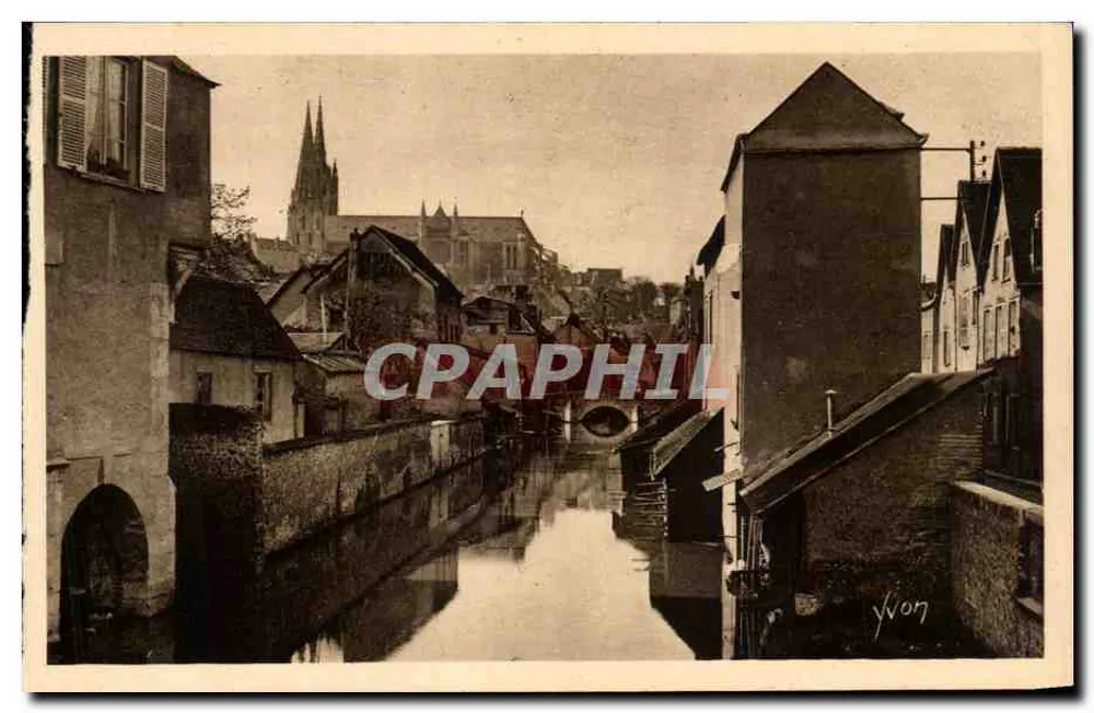 Chartres (Eure-et-Loir) — A Eure no Ponte St-Hilaire — Yvon - Frente
