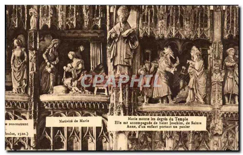Natividade de Maria — Maria sobe os degraus do Templo — Soulas, 1520 — Soulas - Frente