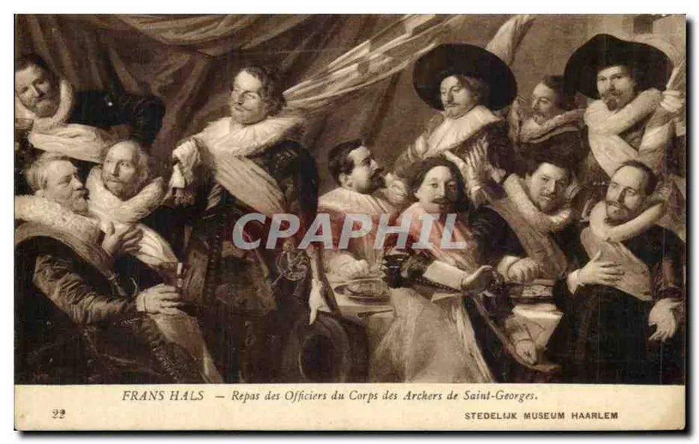 Mahlzeit der Offiziere des Bogenschützenkorps von Saint-Georges — Frans Hals — Stedelijk Museum Haarlem - Vorderseite