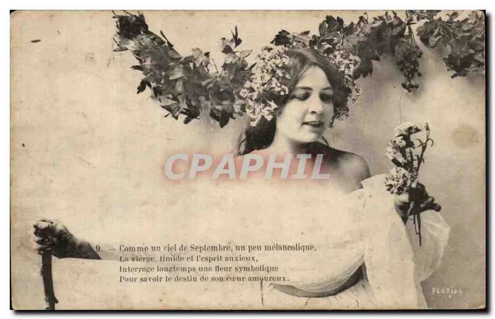 Die Jungfrau, schüchtern und angstvoll — Floral, n°9 — Verlag Floral - Vorderseite