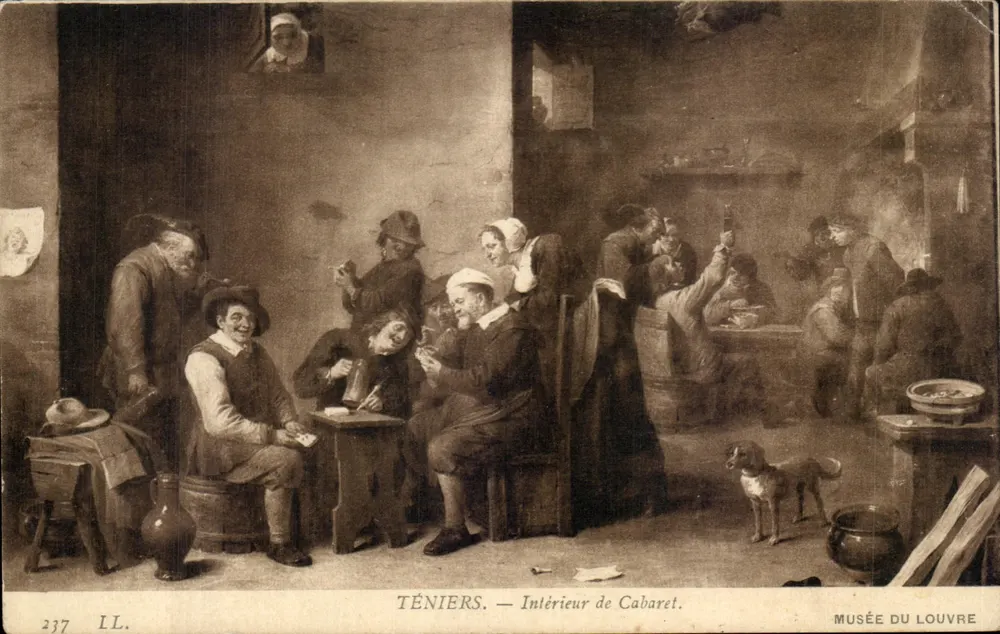 TÉNIERS — Innenraum eines Cabarets — Musée du Louvre - Vorderseite