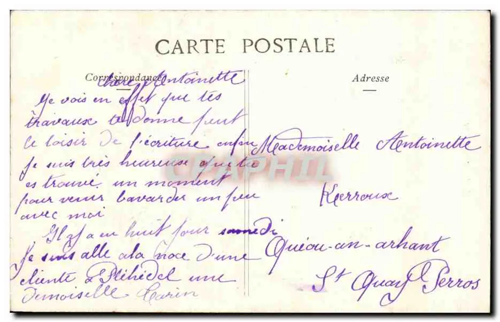 Cena de café — Está chovendo Bergère — Fototipo A. Bergère & Cie, Namer - Verso