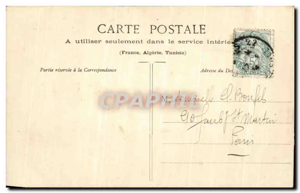 Frau im orientalischen Kleid — 'Schreiben Sie mir häufiger' — Phototype A. Berement & Cie, Nancy - Rückseite