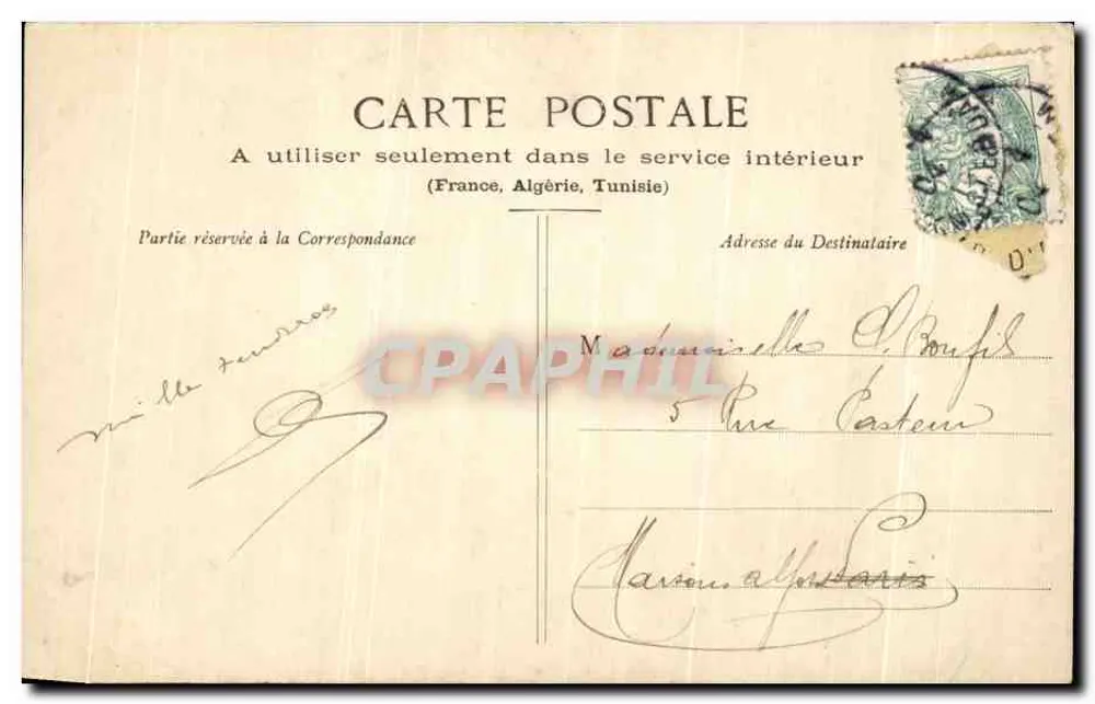 Frau im orientalischen Kleid — 'M'AMIEZ-VOUS?' — Phototypie A. Benamet & Cie, Nancy - Rückseite