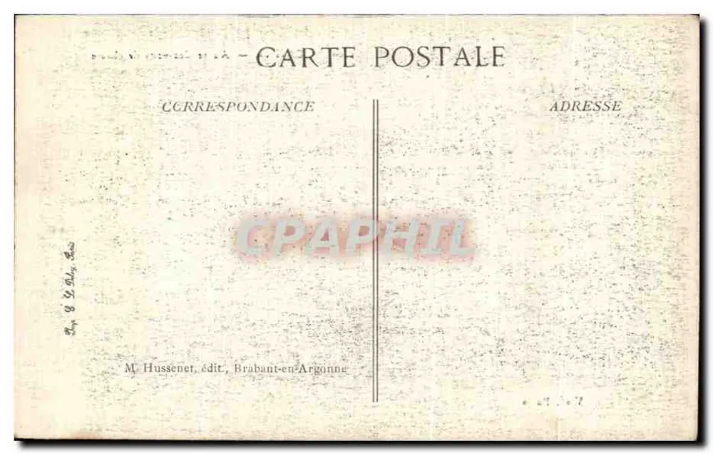 Cagna — Zum Jagdtermin — M. Hussener, Verlag, Brabant-en-Artois - Rückseite