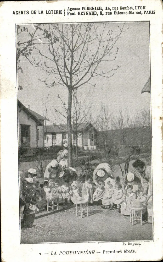 La Pouponnière — Premiers ébats — P. Dupont, Agence Fournier, 14 rue Confort, Lyon - Vorderseite